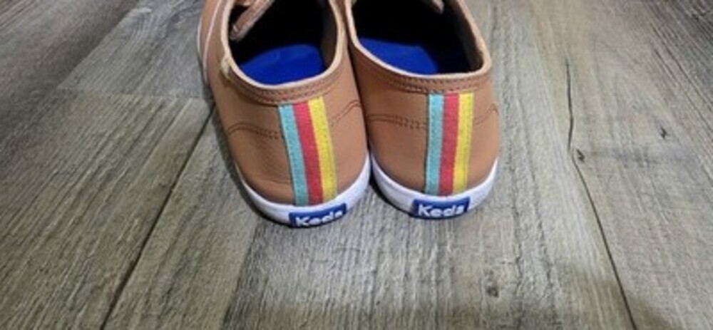 Keds Chillax Slip On Shoes Womens 7.5 Faux Leather Rainbow Casual Low Tops - Picture 2 of 9